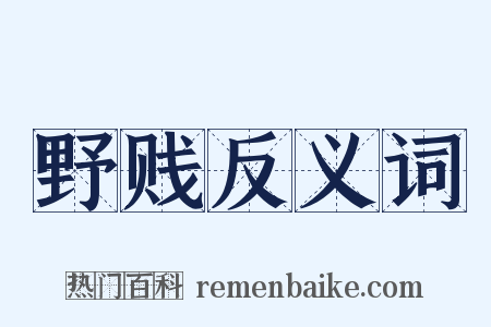 野贱反义词是什么意思的图片